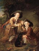 Francois-Hubert Drouais The Comte and chevalier de choiseul as savoyards USA oil painting artist